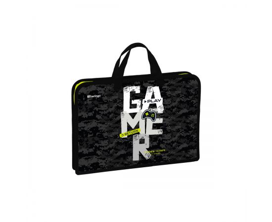 Папка с ручками 1 отделение, А4 Berlingo "Play the game", 340*245*40мм, пластик, на молнии PTA44060