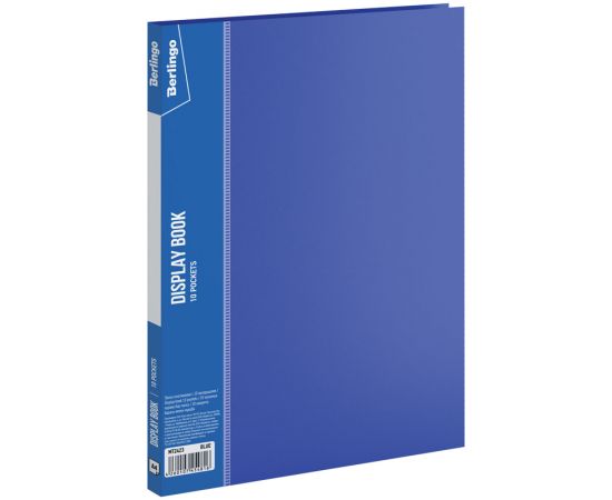 Папка с 10 вкладышами Berlingo "Standard", 9мм, 600мкм, синяя