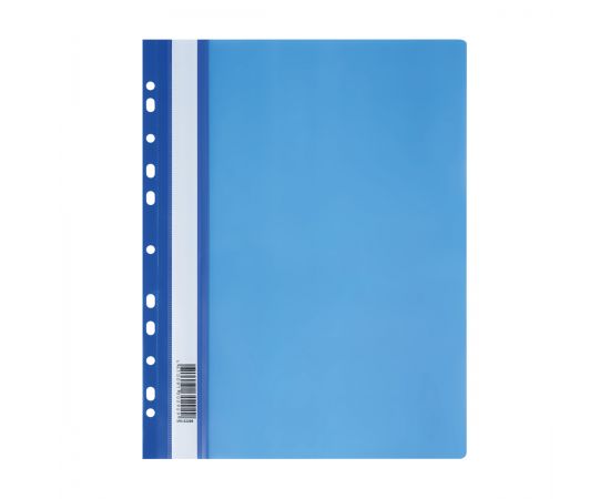 Папка-скоросшиватель пластик. перф. СТАММ А4, 160мкм, синяя с прозр. верхом ММ-32255