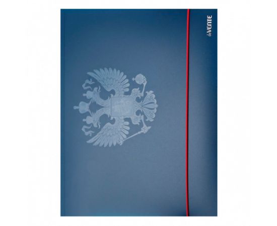 Папка на резинках A4 deVENTE Герб синяя/30/60