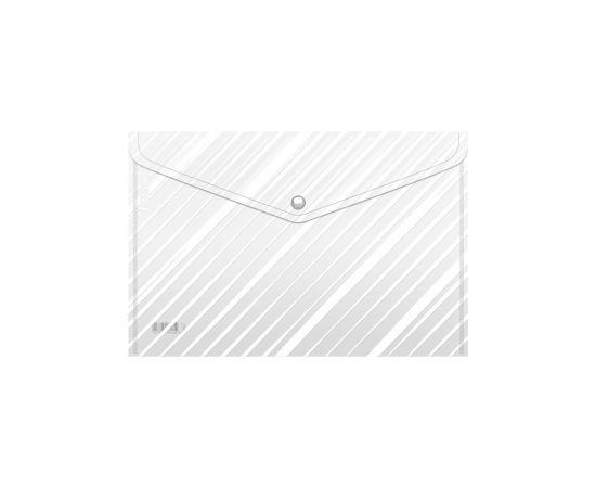 Папка с кнопкой А4 ErichKrause Clear Linesi полупрозрачная