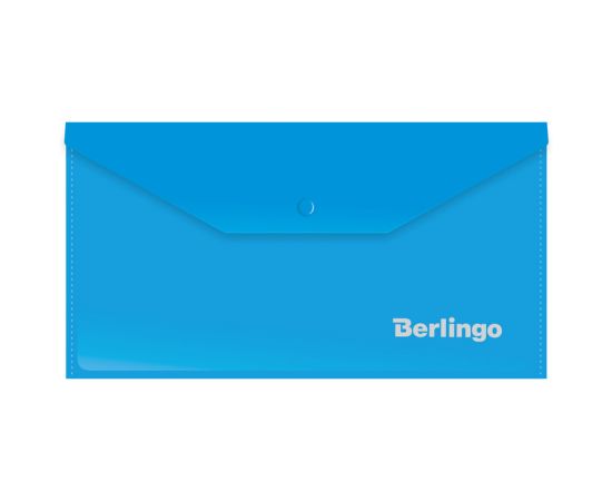 Папка-конверт на кнопке Berlingo, C6, 180 мкм, синяя
