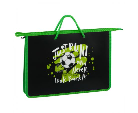 Папка с ручками А4 ArtSpace "Football", пластик, на молнии, 45мм ПТ-15О40009