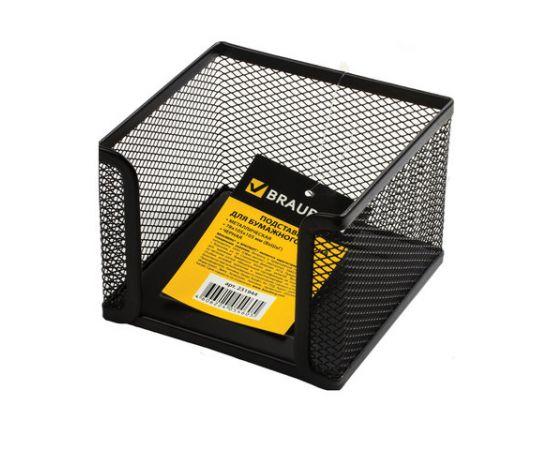 Подставка для бумажного блока Brauberg Germanium металл 78х105х105 мм черная