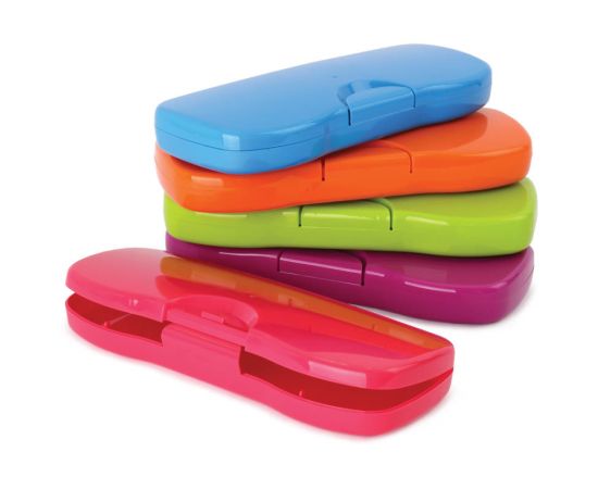 Пенал пластиковый СТАММ "Интенсив" цветной,ассорти