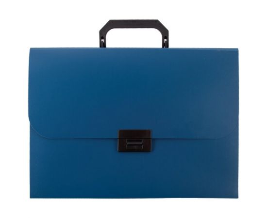 Портфель пластиковый STAFF А4 (330х235х36 мм), 13 отделений, индексные ярлыки, синий, 229244