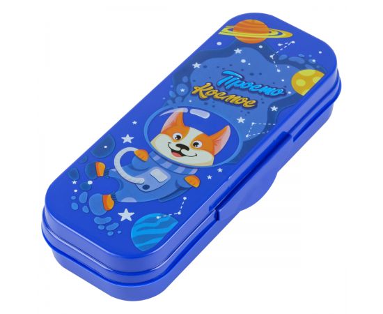 Пенал-футляр, 215*90*43 СТАММ "Космос", синий ПН-30327