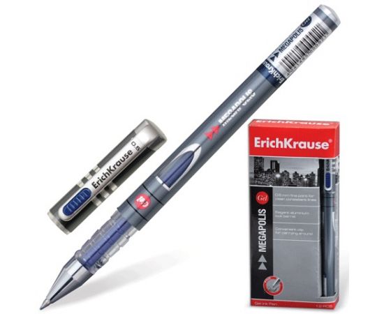 Ручка гелевая EK "MEGAPOLIS gel" 0,5мм, синяя