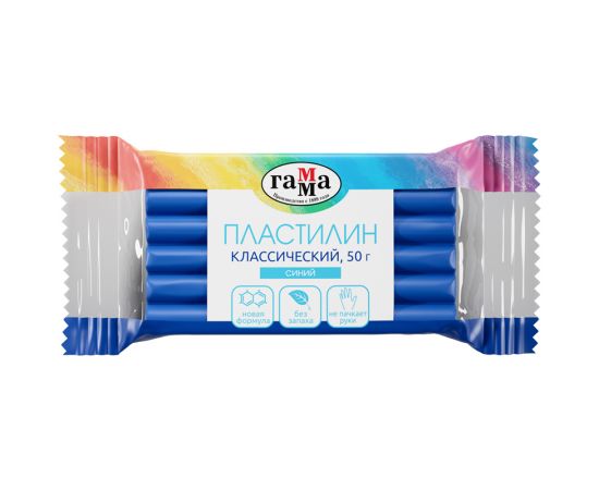 Пластилин Гамма "Классический", синий, 50г