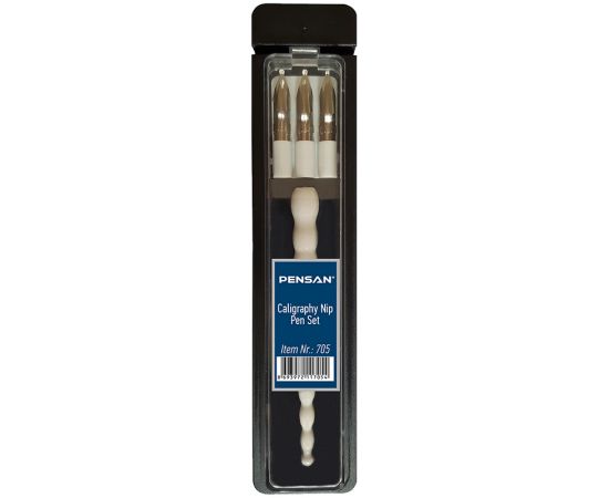 Перья плакатные 3 шт (№1,2,3) с держателем