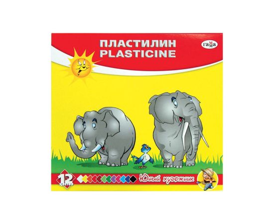 Пластилин Юный художник  12 цв. со стеком