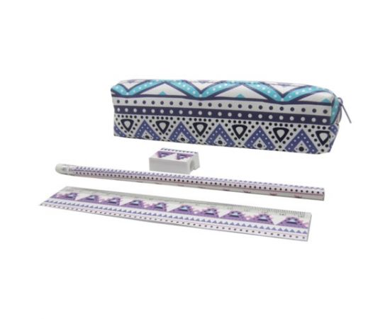 Пенал-косметичка  с наполнением BRAUBERG в ассорт. 19*4*3см