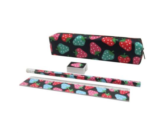 Пенал-косметичка  с наполнением BRAUBERG в ассорт. 19*4*3см