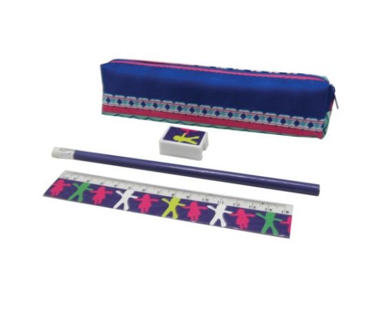 Пенал-косметичка  с наполнением BRAUBERG в ассорт. 19*4*3см