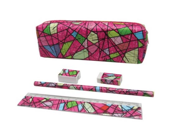 Пенал-косметичка  с наполнением BRAUBERG в ассорт. 20*7*4см