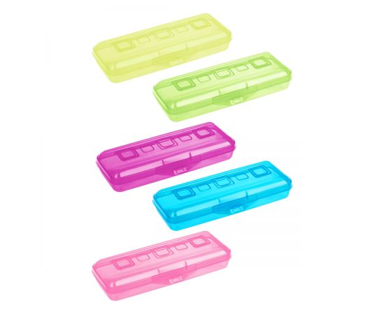 Пенал пластиковый Премиум СТАММ цветной,ассорти