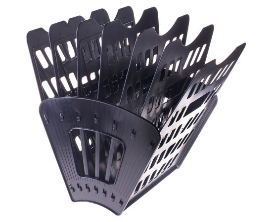 Поддон для бумаг 7-ми секционый черный СТАММ