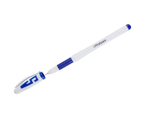 Ручка гелевая СПЕЙС,не прозрачная,грип,1мм синяя