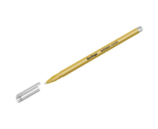Ручка гелевая Berlingo "Brilliant Metallic", золото металлик, 0,8мм