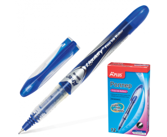 Ручка-роллер BEIFA,бело-синий корпус,0,33мм,синяя