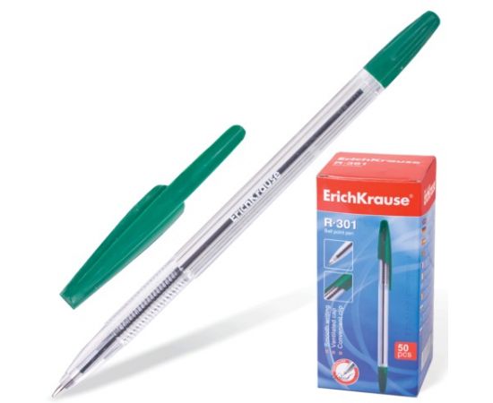 Ручка шариковая ERICH KRAUSE R-301 1мм.зеленая