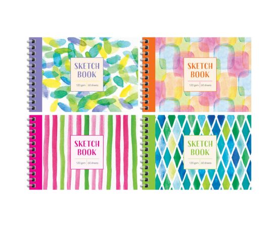 Скетчбук-блокнот для эскизов и зарисовок 60л. А6 на гребне ArtSpace, 120г/м2