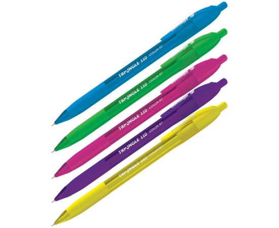 Ручка шариковая авт. Berlingo "Triangle110" синяя, 0,7мм, трехгр корп