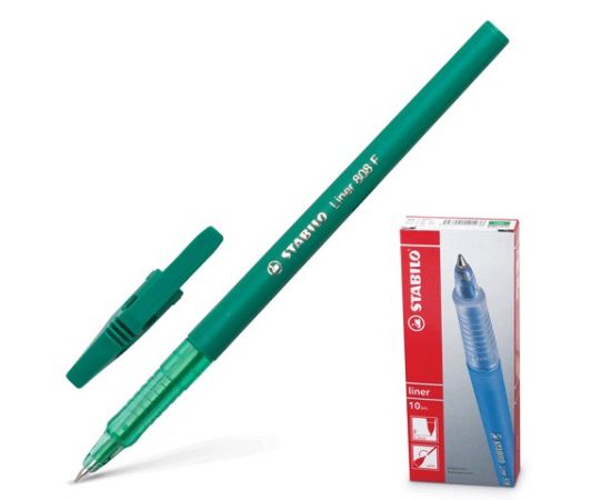 Ручка шариковая STABILO Liner, зеленая