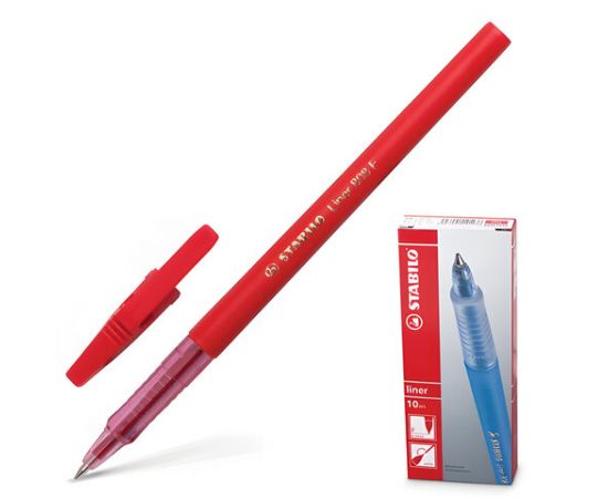 Ручка шариковая STABILO Liner, красная