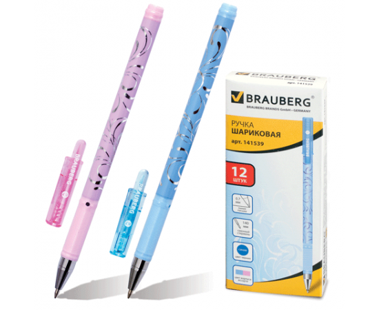 Ручка шариковая Brauberg узоры,корпус с декоративной печатью,0,7мм,синяя