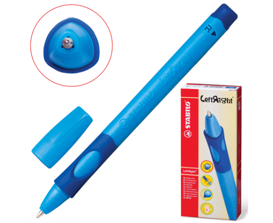 Ручка шариковая STABILO"Left Right",д/правшей,синя