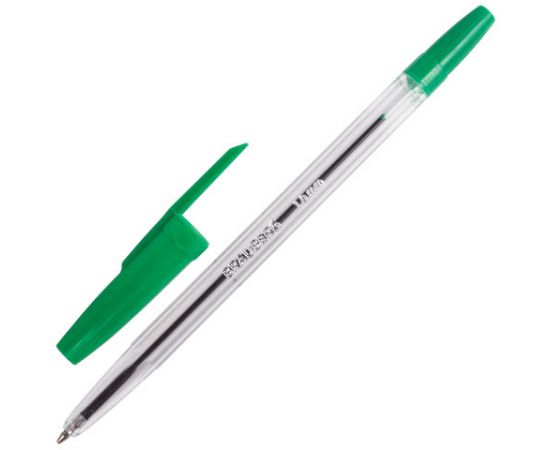 Ручка шариковая Brauberg "Line"прозрачная,зеленая