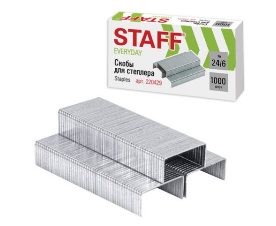 Скобы для степлера №24 STAFF
