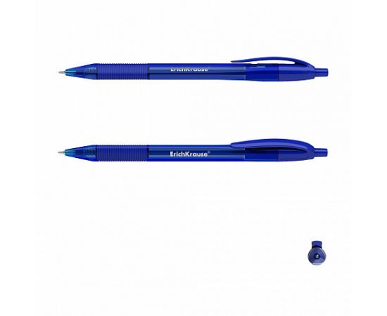 Ручка шариковая синяя автоматическая 1,0 мм одноразовая ErichKrause Original Matic&Grip U-208/50/200