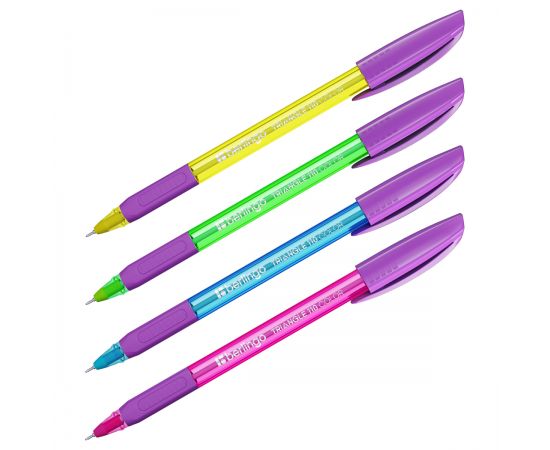 Ручка шариковая Berlingo "Triangle 110 Color", 0,7мм, грип, синяя