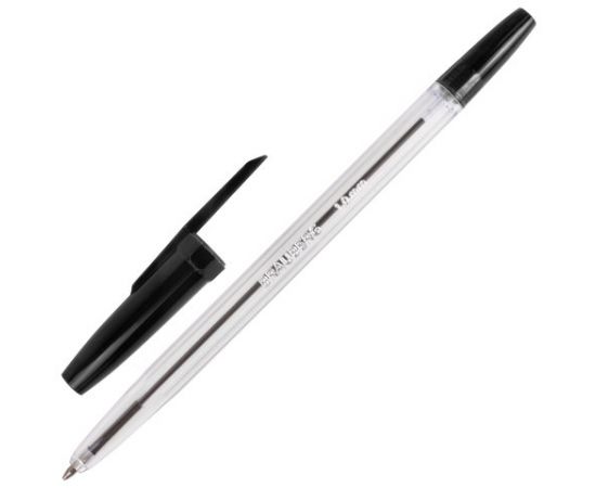 Ручка шариковая Brauberg "Line" прозрачная,черная