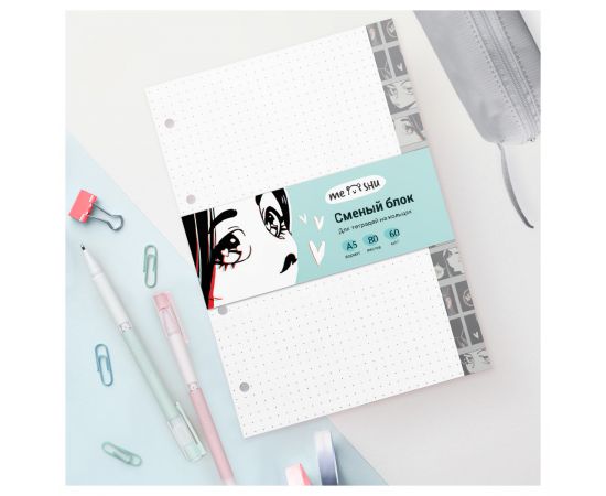 Сменный блок 80л., А5, MESHU "Kawaii", пленка т/у, в точку MS_48986