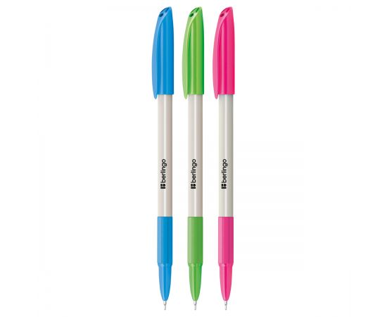 Ручка шариковая Berlingo "Perlamutik Pro" синяя, 0,7мм, грип