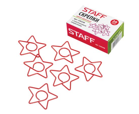 Скрепки STAFF Звезда, 20 шт\уп.