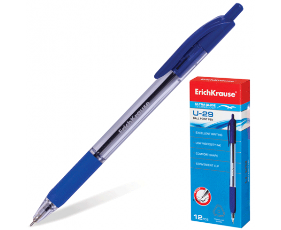 Ручка шариковая ERICH KRAUSE"Ultra Glide U-29",авт.0,6мм,синяя