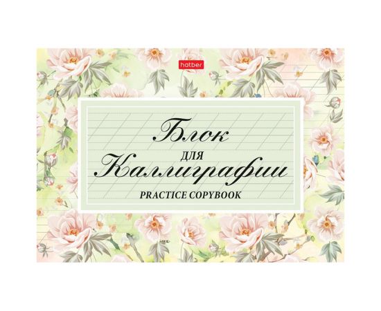 Скетчбук-тетрадь для каллиграфии и леттеринга 48л., А5 на скрепке Hatber "Флер", 100г/м2, матовая ла