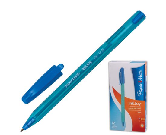 Ручка шариковая PAPER MATE"InkJoy 100",0,8мм,голубая