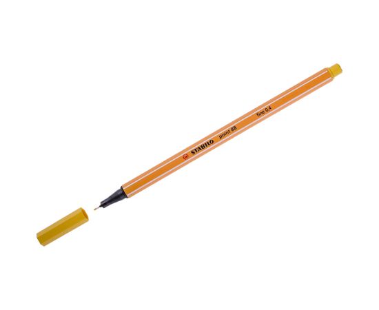 Ручка капиллярная STABILO"Point",0,4мм,желтая