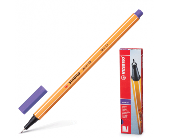 Ручка капиллярная STABILO"Point",0,4мм.фиолетовая