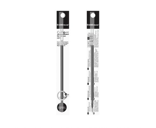 Стержень гелевый 129 мм,  ErichKrause G-Point extra fine, черный