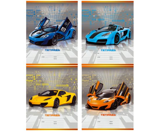 Тетрадь 12 л линия косая БИ ДЖИ,ассорти