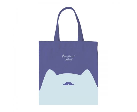 Сумка-шоппер MESHU "Monsieur", 33*40см, канвас, с карманом MS_50142