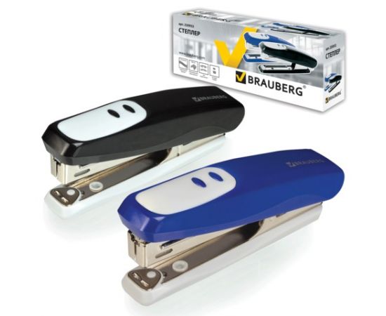 Степлер BRAUBERG №10"Germanium",пласт. корпус