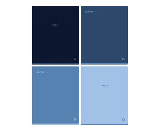 Тетрадь 48л., А5, клетка BG "Monocolor. Blue", soft-touch ламинация Т5ск48_лс 11854