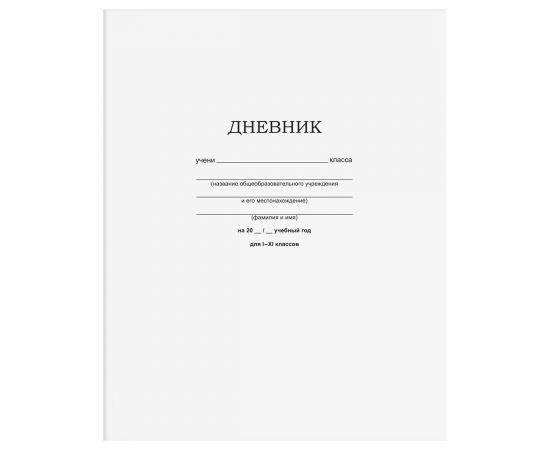 Дневник 1-11 кл. 40л. на скобе BG "Белый" Д5ск40 12598